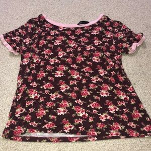 Floral Ringer Tee